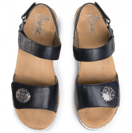 Сандалии  Rieker  синий  кожа искусств. F-90138 фото в интернет-магазине | Omadey.ru