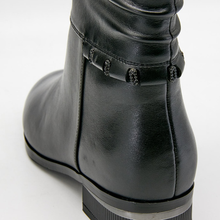 Сапоги  Bonavi  черный  кожа Z-100181 фото в интернет-магазине | Omadey.ru