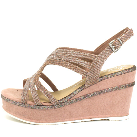 Босоножки  Marco Tozzi  розовый  текстиль F-72001 фото в интернет-магазине | Omadey.ru