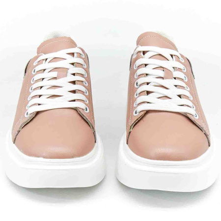 Кеды  женские Quattro Fiori  пудра  кожа F-80318 фото в интернет-магазине | Omadey.ru