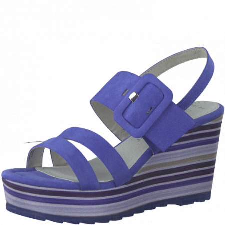 Босоножки  Marco Tozzi  голубой  текстиль F-91086 фото в интернет-магазине | Omadey.ru