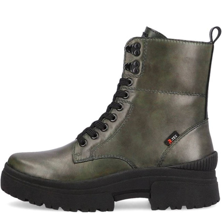 Ботинки  Rieker  зеленый  кожа/кожа искусств. Z-300137 фото в интернет-магазине | Omadey.ru