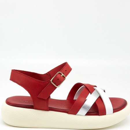 Сандалии  Rovigo  красный  кожа F-80928 фото в интернет-магазине | Omadey.ru