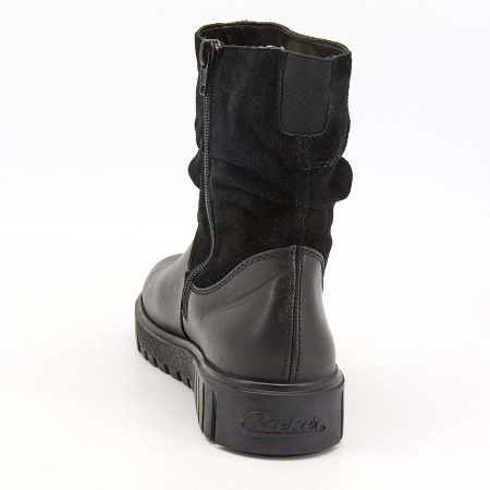 Полусапоги  Rieker  черный  кожа Z-7709 фото в интернет-магазине | Omadey.ru
