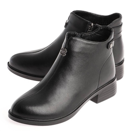 Ботинки  Baden  черный  кожа Z-100616 фото в интернет-магазине | Omadey.ru