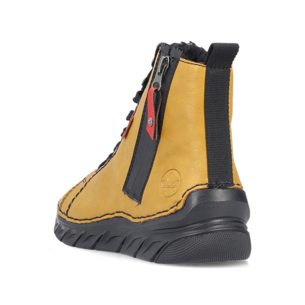 Фото Ботинки  Rieker  желтый  кожа искусств. Z-401046 Фото Ботинки  Rieker  желтый  кожа искусств. Z-401046