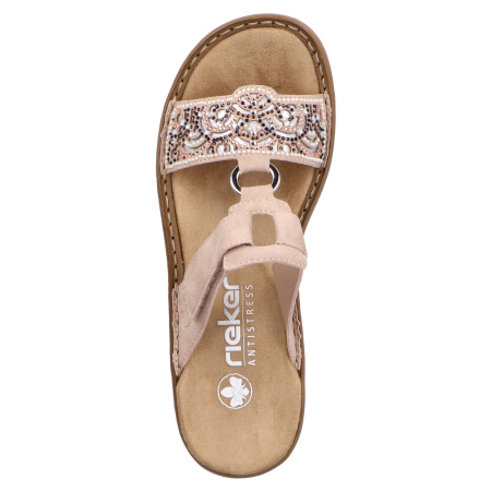 Шлепанцы  Rieker  розовый  кожа искусств. F-400221 фото в интернет-магазине | Omadey.ru