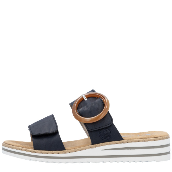 Фото Шлепанцы  Rieker  синий  кожа искусств. F-400269