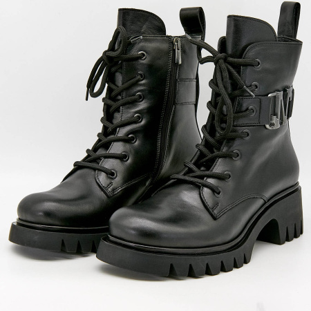 Ботинки  Dakkem  черный  кожа Z-100716 фото в интернет-магазине | Omadey.ru