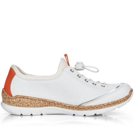 Кроссовки  женские Rieker  белый  кожа искусств./текстиль F-90172 фото в интернет-магазине | Omadey.ru