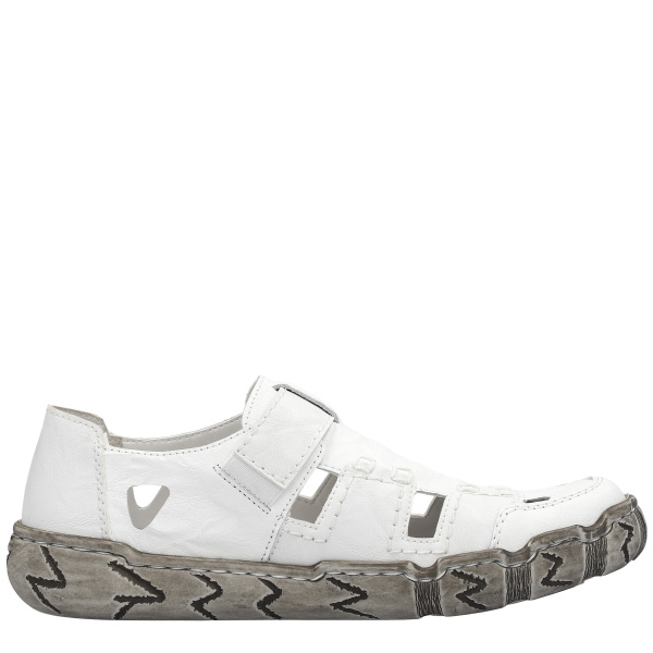 Фото Туфли летние Rieker  белый  кожа/кожа искусств. F-400256