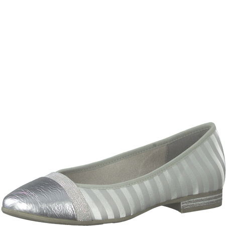 Балетки  Jana  серебряный  текстиль F-80818 фото в интернет-магазине | Omadey.ru