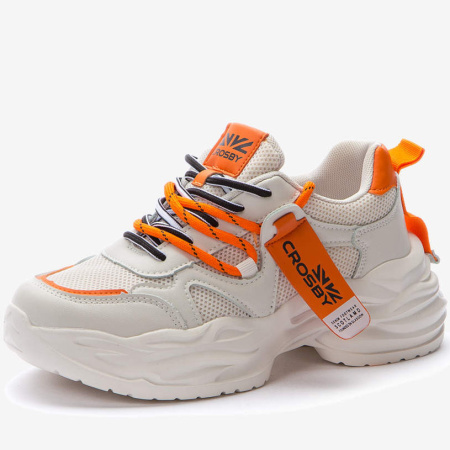 Кроссовки  Crosby  бежевый  сетка/кожа искусств. F-90699 фото в интернет-магазине | Omadey.ru