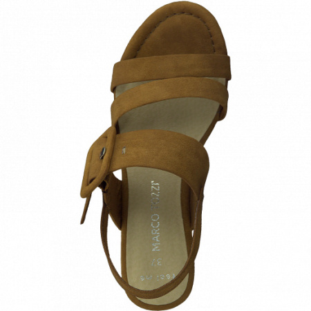 Босоножки  Marco Tozzi  коричневый  текстиль F-91087 фото в интернет-магазине | Omadey.ru