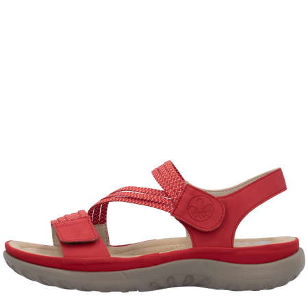Босоножки  Rieker  красный  кожа искусств./текстиль F-400592 фото в интернет-магазине | Omadey.ru