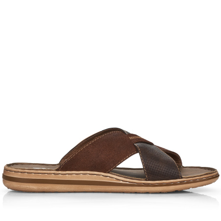 Сандалии  Rieker  коричневый  кожа/кожа искусств. F-100191 фото в интернет-магазине | Omadey.ru