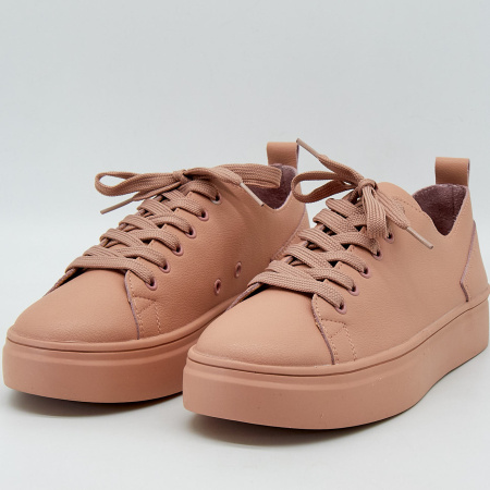 Кеды  женские MYSET  розовый  кожа F-90936 фото в интернет-магазине | Omadey.ru