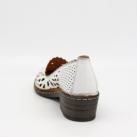 Туфли  Dakkem  белый  кожа F-90200 фото в интернет-магазине | Omadey.ru