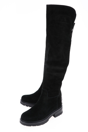 Ботфорты  Baden  черный  кожа Z-200338 фото в интернет-магазине | Omadey.ru