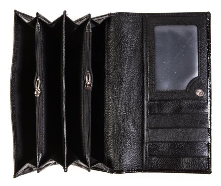 Кошелек  Coscet  черный  кожа лаковая искусств. c09861 фото в интернет-магазине | Omadey.ru