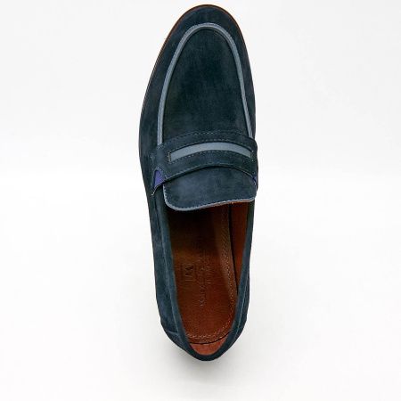 Туфли  Mirco Osvaldo  синий  замша Z-100675 фото в интернет-магазине | Omadey.ru