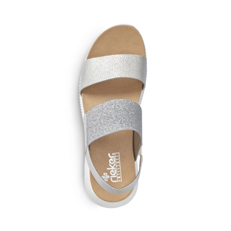 Сандалии  Rieker  белый  кожа искусств. F-81053 фото в интернет-магазине | Omadey.ru