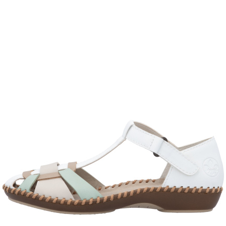 Босоножки  Rieker  мультицвет  кожа искусств. F-400522 фото в интернет-магазине | Omadey.ru