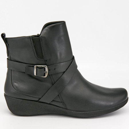 Ботильоны  Esse  черный  кожа Z-89074 фото в интернет-магазине | Omadey.ru
