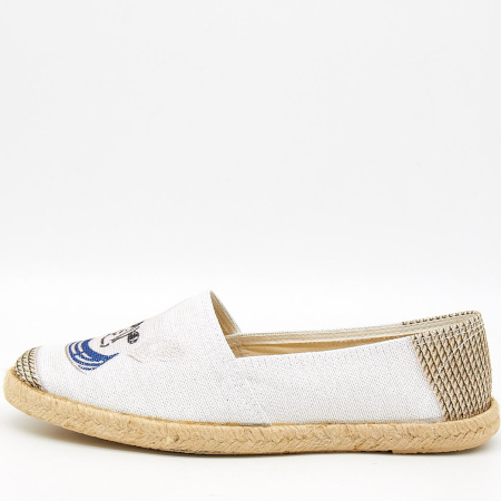 Слипоны  Semplice  белый  текстиль F-90923 фото в интернет-магазине | Omadey.ru