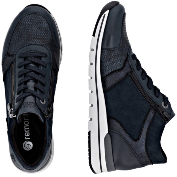 Фото Кроссовки  Remonte  черный  кожа/кожа искусств.  Z-400842