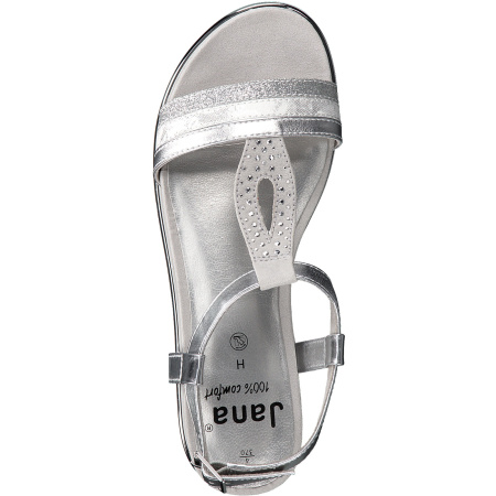 Сандалии  Jana  серебряный  текстиль F-81069 фото в интернет-магазине | Omadey.ru