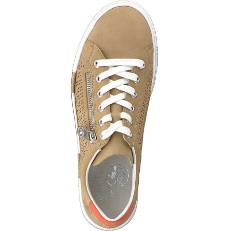 Кеды  Rieker  бежевый  кожа искусств. F-90083 фото в интернет-магазине | Omadey.ru