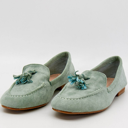 Туфли  MYSET  мятный  текстиль F-90950 фото в интернет-магазине | Omadey.ru