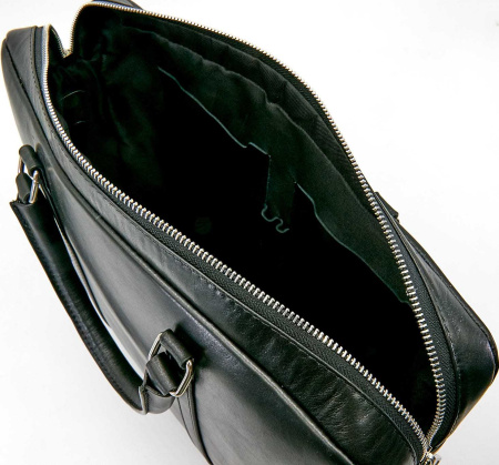 Портфель  Omadey  черный  кожа c09551 фото в интернет-магазине | Omadey.ru