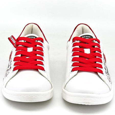 Кеды  Keddo  белый  кожа искусств. F-80583 фото в интернет-магазине | Omadey.ru