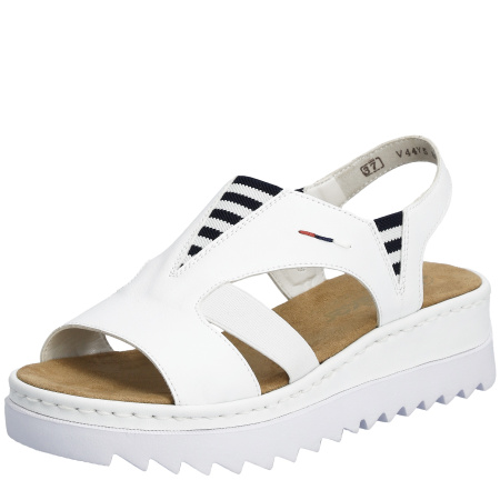 Босоножки  Rieker  белый  кожа искусств. F-400209 фото в интернет-магазине | Omadey.ru