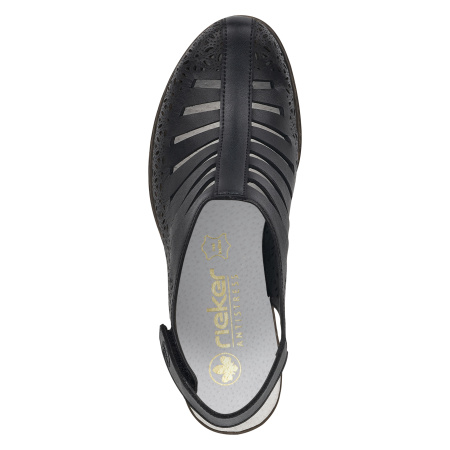 Туфли летние  Rieker  черный  кожа/кожа искусств. F-400521 фото в интернет-магазине | Omadey.ru
