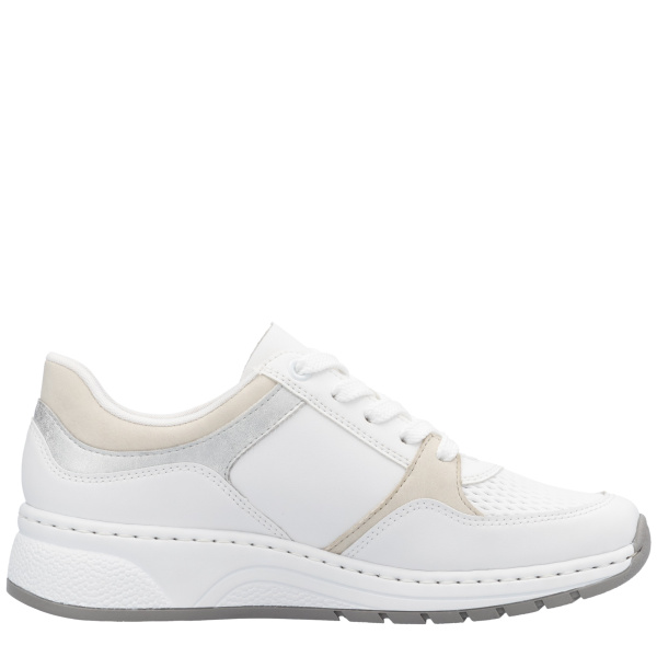 Фото Кроссовки Rieker белый кожа/кожа искусств. F-400040