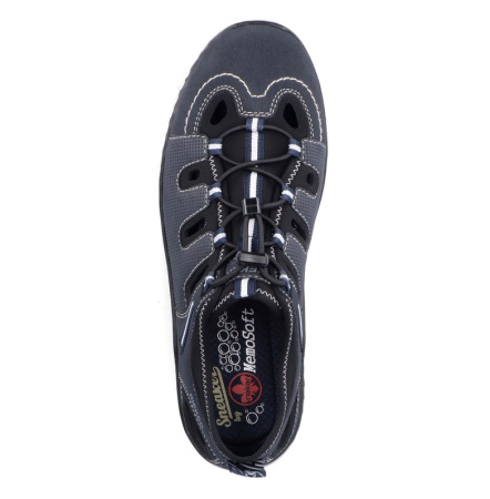 Туфли летние  Rieker  синий  кожа искусств./текстиль F-200031 фото в интернет-магазине | Omadey.ru