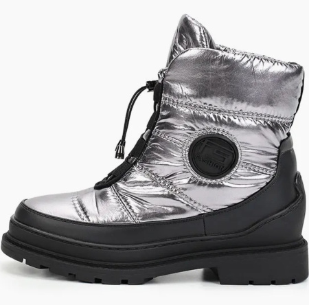 Ботинки  Baden  серебряный  кожа искусств. Z-8937 фото в интернет-магазине | Omadey.ru