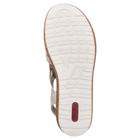 Босоножки  Rieker  бежевый  кожа искусств./текстиль F-401145 фото в интернет-магазине | Omadey.ru