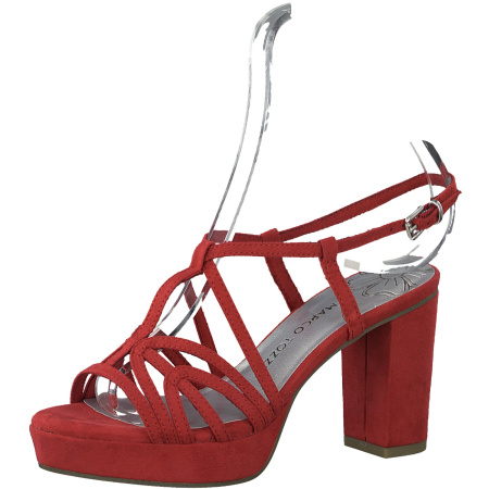 Босоножки  Marco Tozzi  красный  текстиль F-80805 фото в интернет-магазине | Omadey.ru