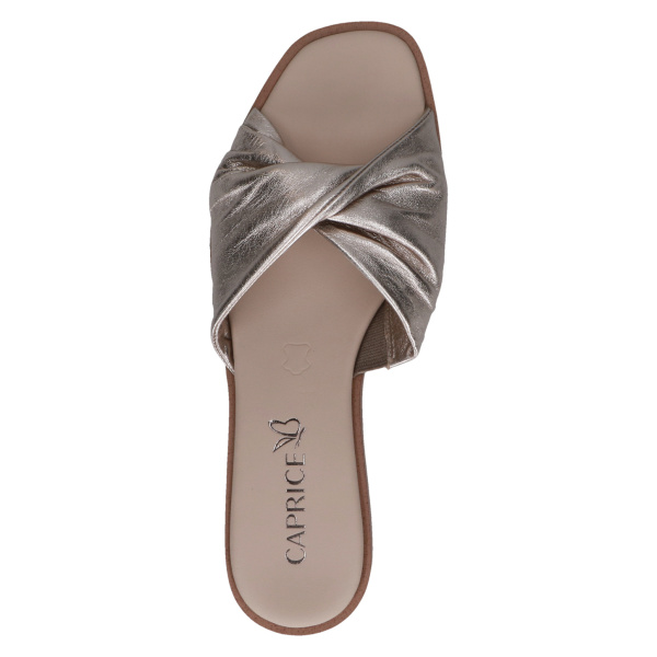 Фото Шлепанцы  Caprice  бежевый  кожа F-400835