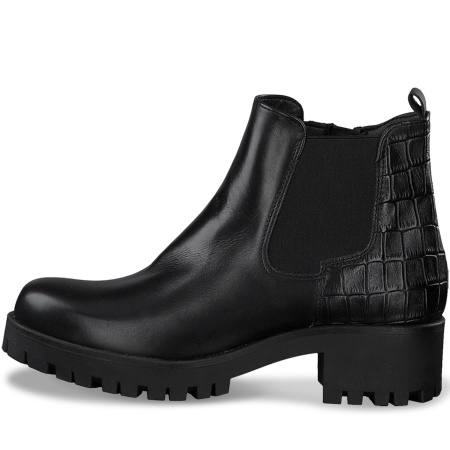 Ботинки  Tamaris  черный  кожа Z-90045 фото в интернет-магазине | Omadey.ru