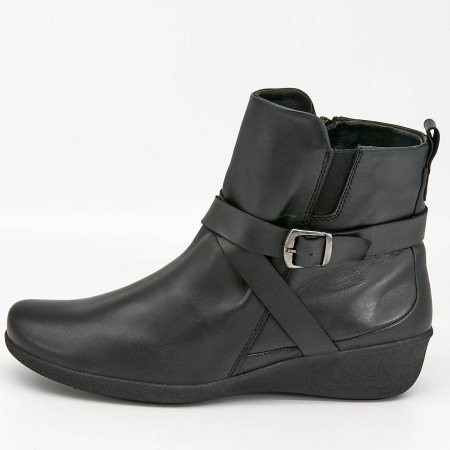 Ботильоны  Esse  черный  кожа Z-89074 фото в интернет-магазине | Omadey.ru