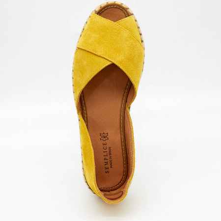 Босоножки  Semplice  желтый  кожа F-90925 фото в интернет-магазине | Omadey.ru