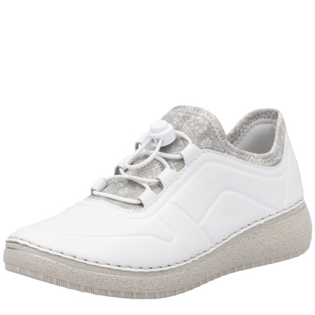 Кроссовки  Rieker  белый  кожа/текстиль F-400034 фото в интернет-магазине | Omadey.ru