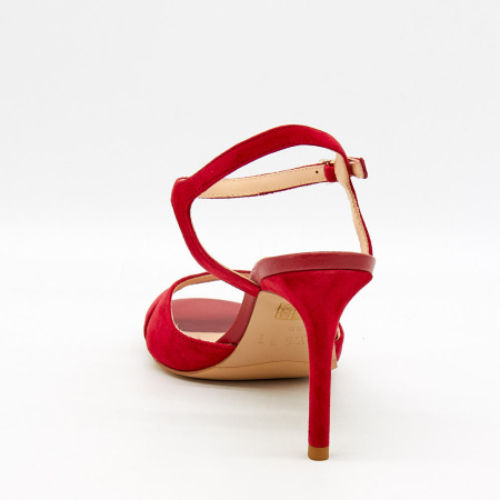 Босоножки  MYSET  красный  велюр F-91125 фото в интернет-магазине | Omadey.ru