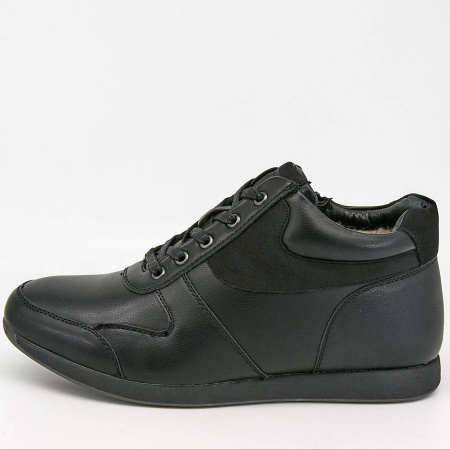 Ботинки  Tesoro  черный  кожа искусств. Z-89204 фото в интернет-магазине | Omadey.ru