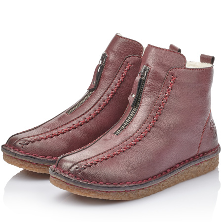 Ботинки  Rieker  бордовый  кожа искусств. Z-89195 фото в интернет-магазине | Omadey.ru